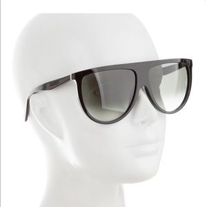 Celine flattop oversized gradient black sunglasses